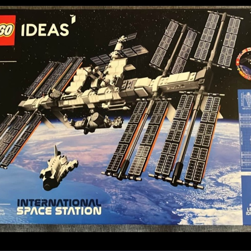 LEGO Ideas Space Station Set with Black and Gray Details